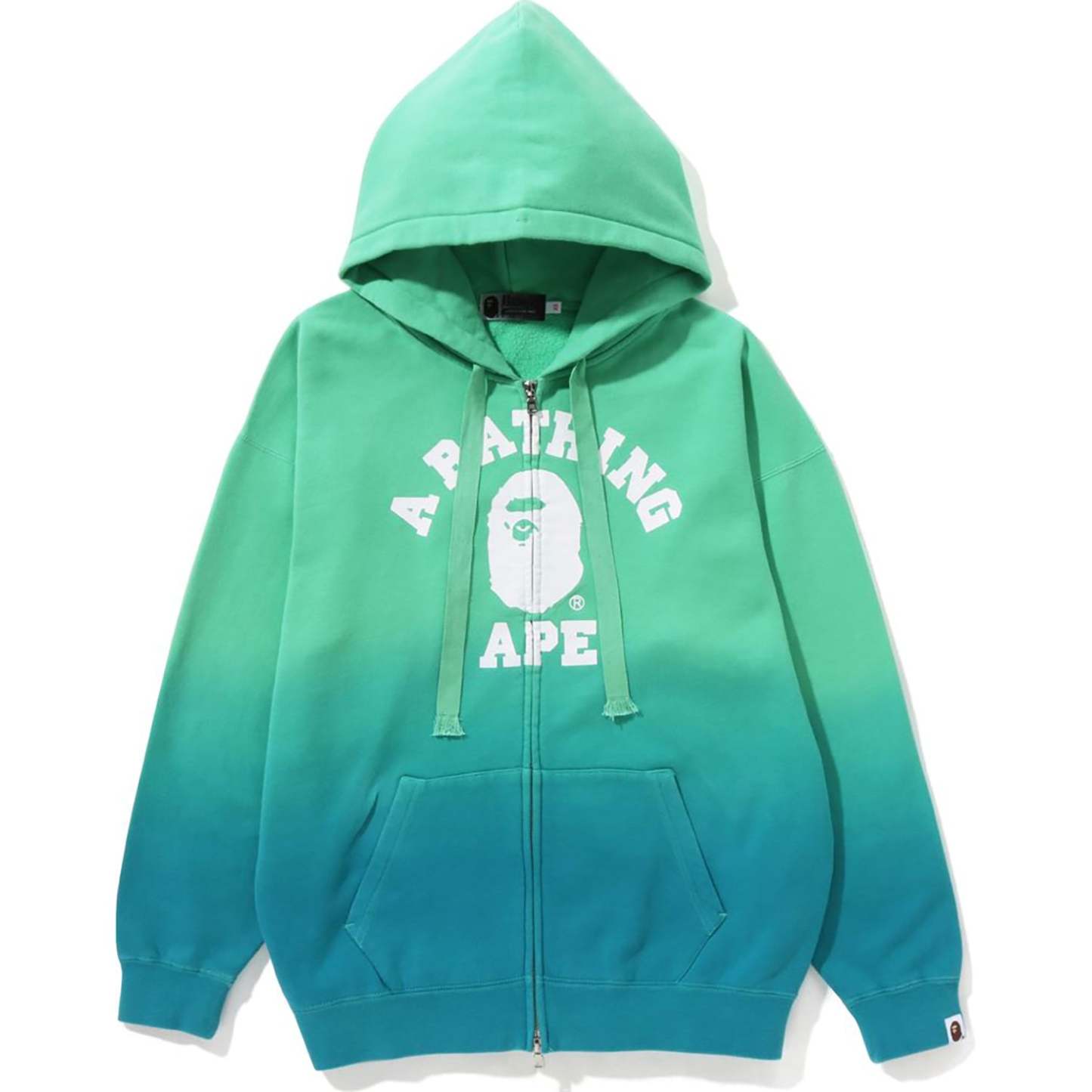 COLLEGE GRADATION OVERSIZED ZIP HOODIE LADIES-IYAMIUIO