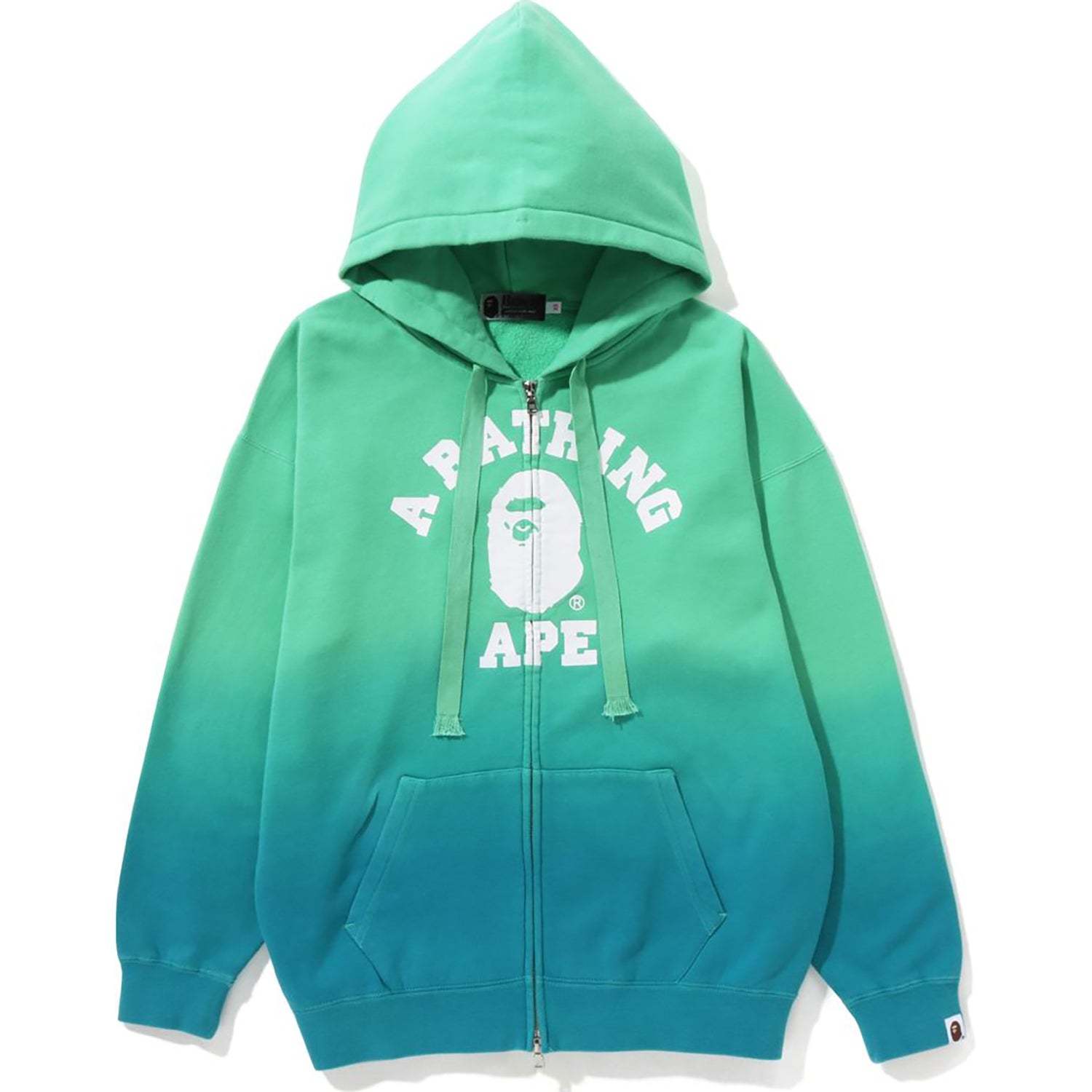 COLLEGE GRADATION OVERSIZED ZIP HOODIE LADIES-IYAMIUIO