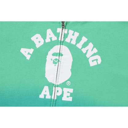 COLLEGE GRADATION OVERSIZED ZIP HOODIE LADIES-IYAMIUIO