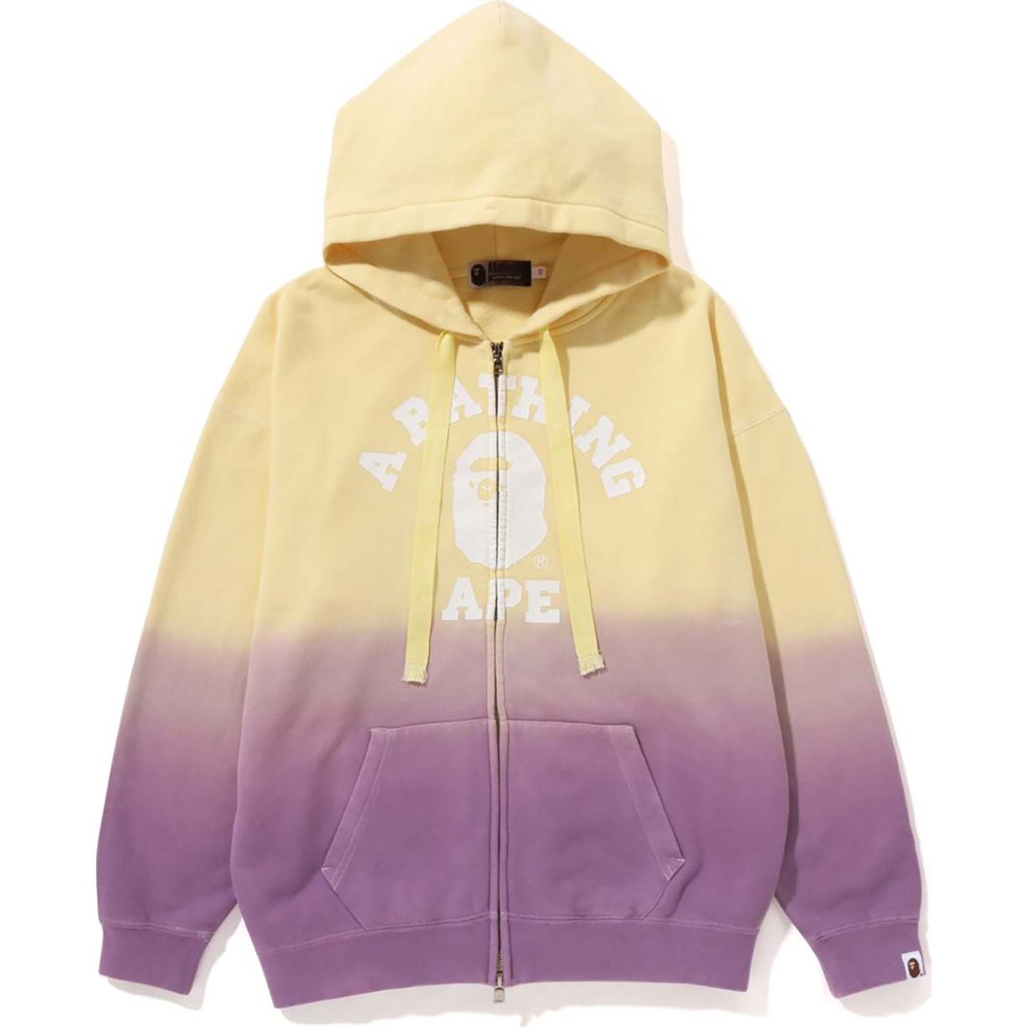 COLLEGE GRADATION OVERSIZED ZIP HOODIE LADIES-IYAMIUIO