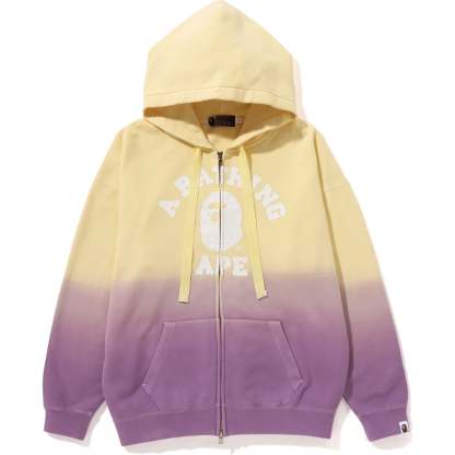 COLLEGE GRADATION OVERSIZED ZIP HOODIE LADIES-IYAMIUIO