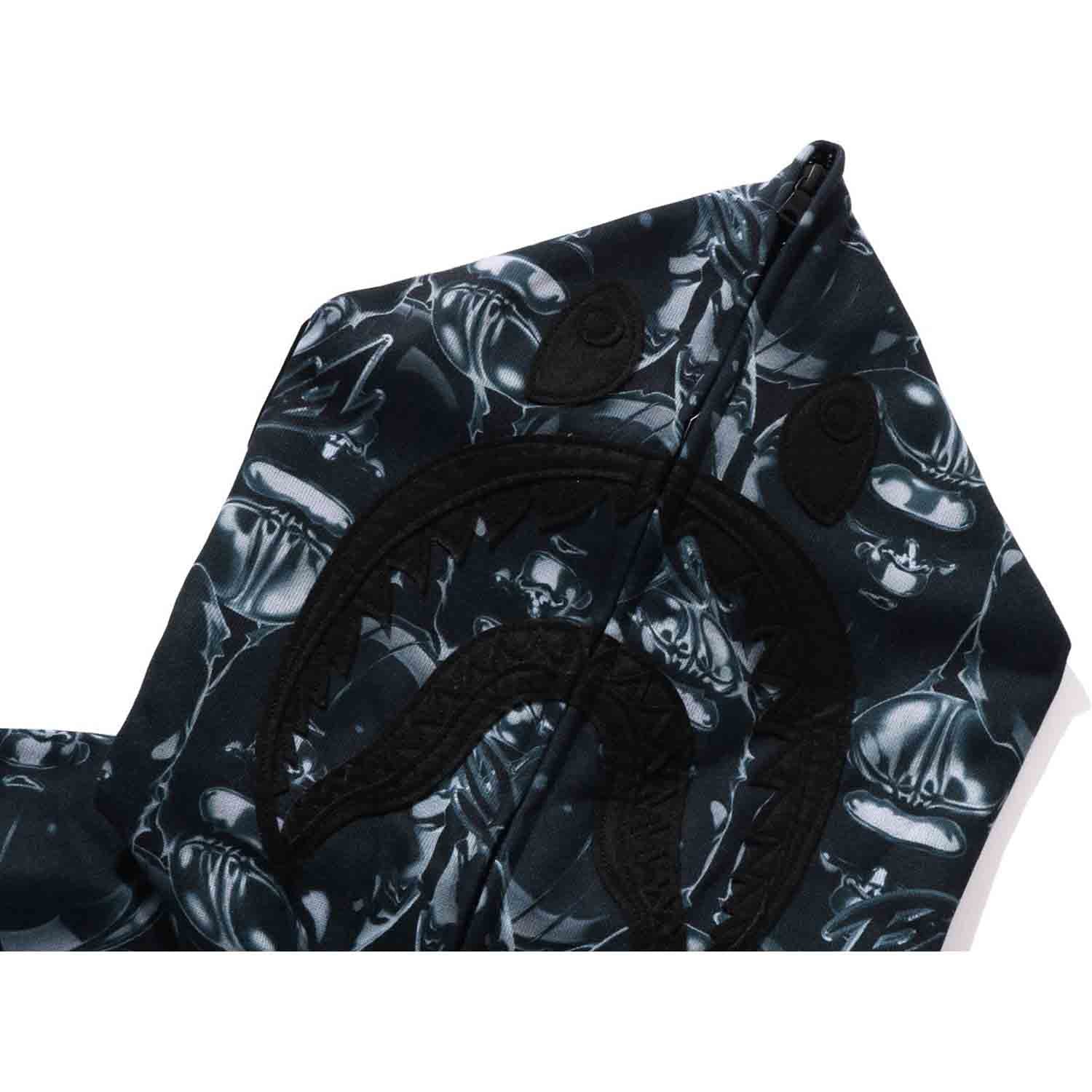 APE HEAD GRAFFITI SHARK FULL ZIP HOODIE RELAXED FIT MENS-IYAMIUIO