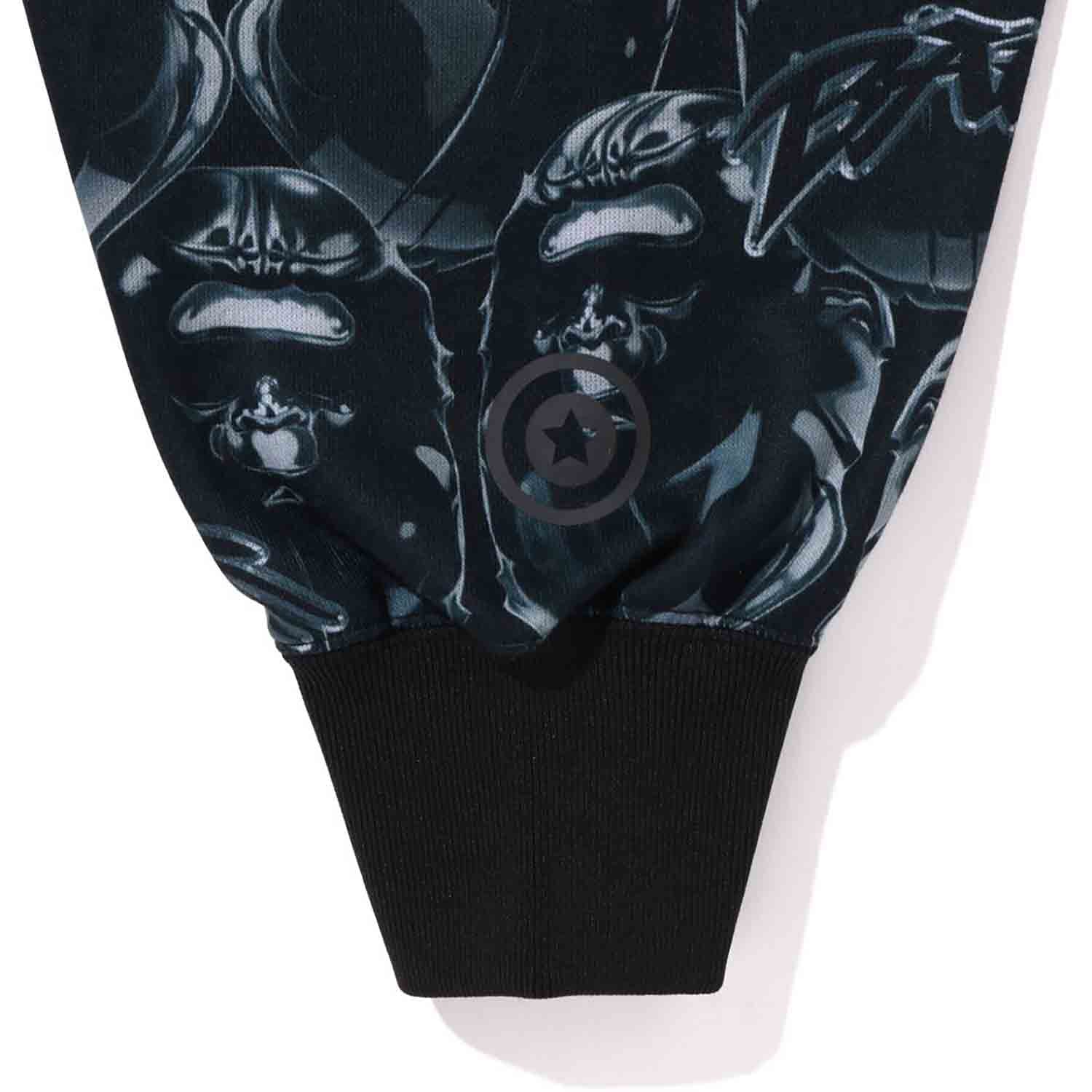 APE HEAD GRAFFITI SHARK FULL ZIP HOODIE RELAXED FIT MENS-IYAMIUIO