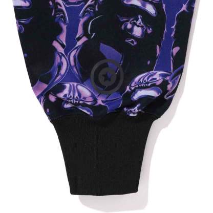 APE HEAD GRAFFITI SHARK FULL ZIP HOODIE RELAXED FIT MENS-IYAMIUIO