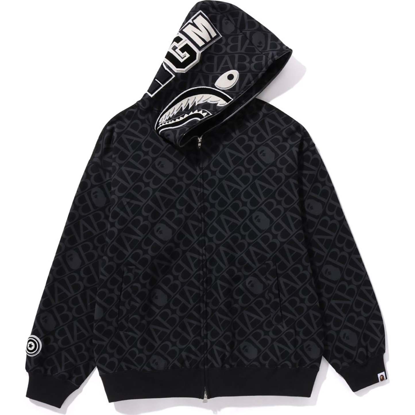 SPORT MONOGRAM SHARK HOODIE MENS-IYAMIUIO