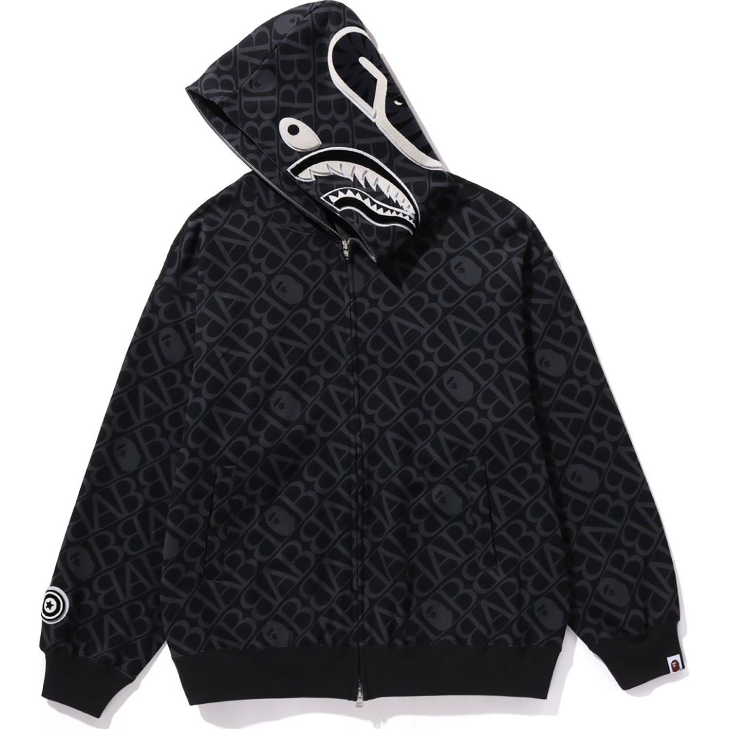 SPORT MONOGRAM SHARK HOODIE MENS-IYAMIUIO