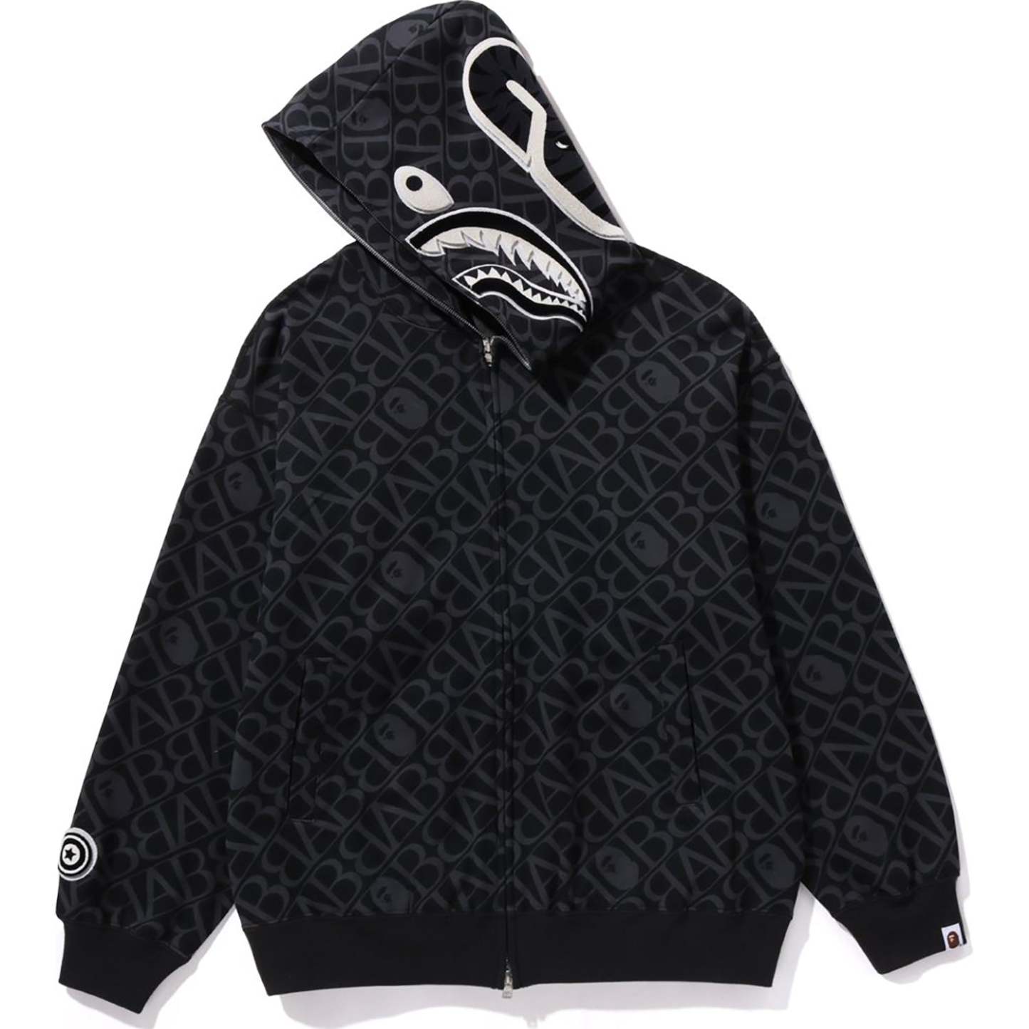 SPORT MONOGRAM SHARK HOODIE MENS-IYAMIUIO