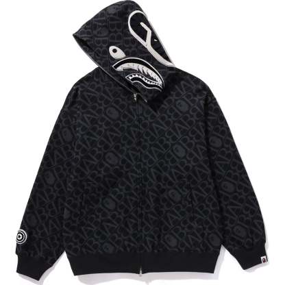 SPORT MONOGRAM SHARK HOODIE MENS-IYAMIUIO