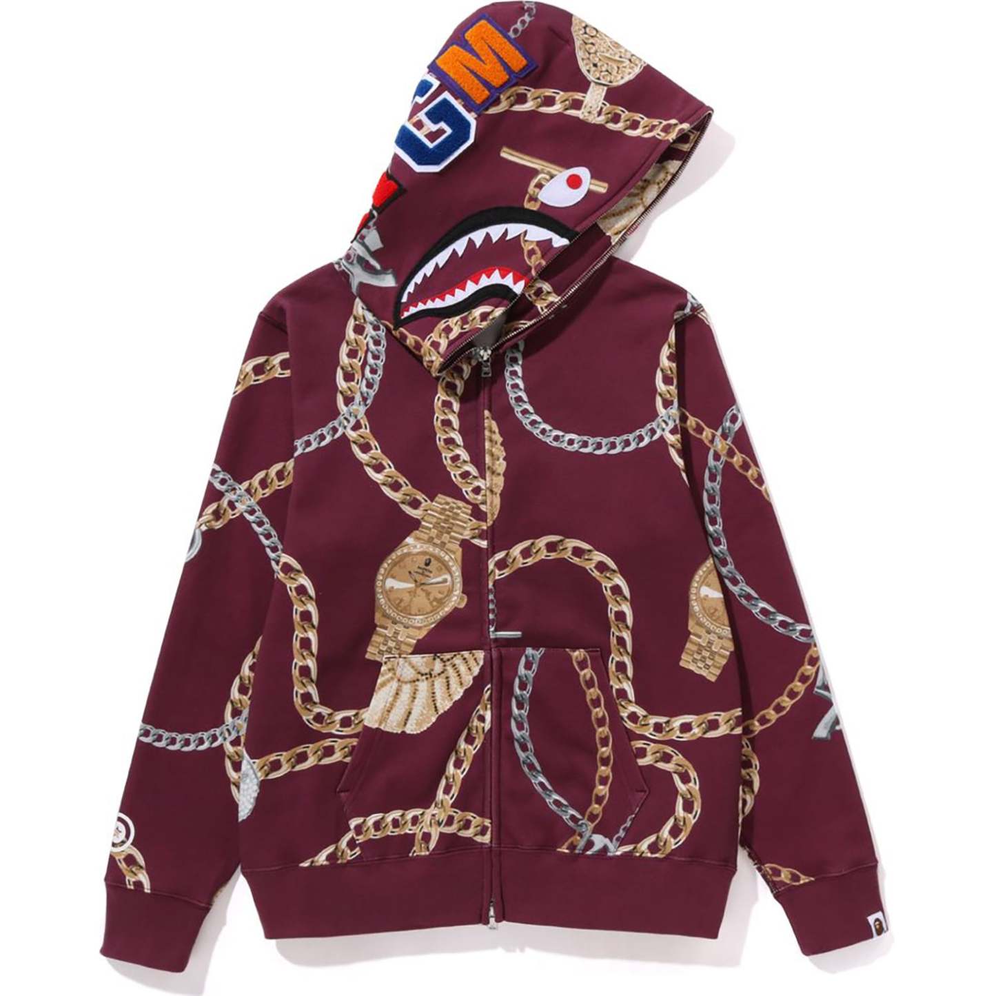 BAPE JEWELS SHARK FULL ZIP HOODIE LADIES-IYAMIUIO