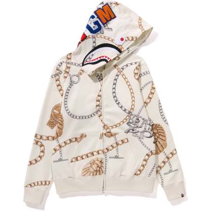BAPE JEWELS SHARK FULL ZIP HOODIE LADIES-IYAMIUIO