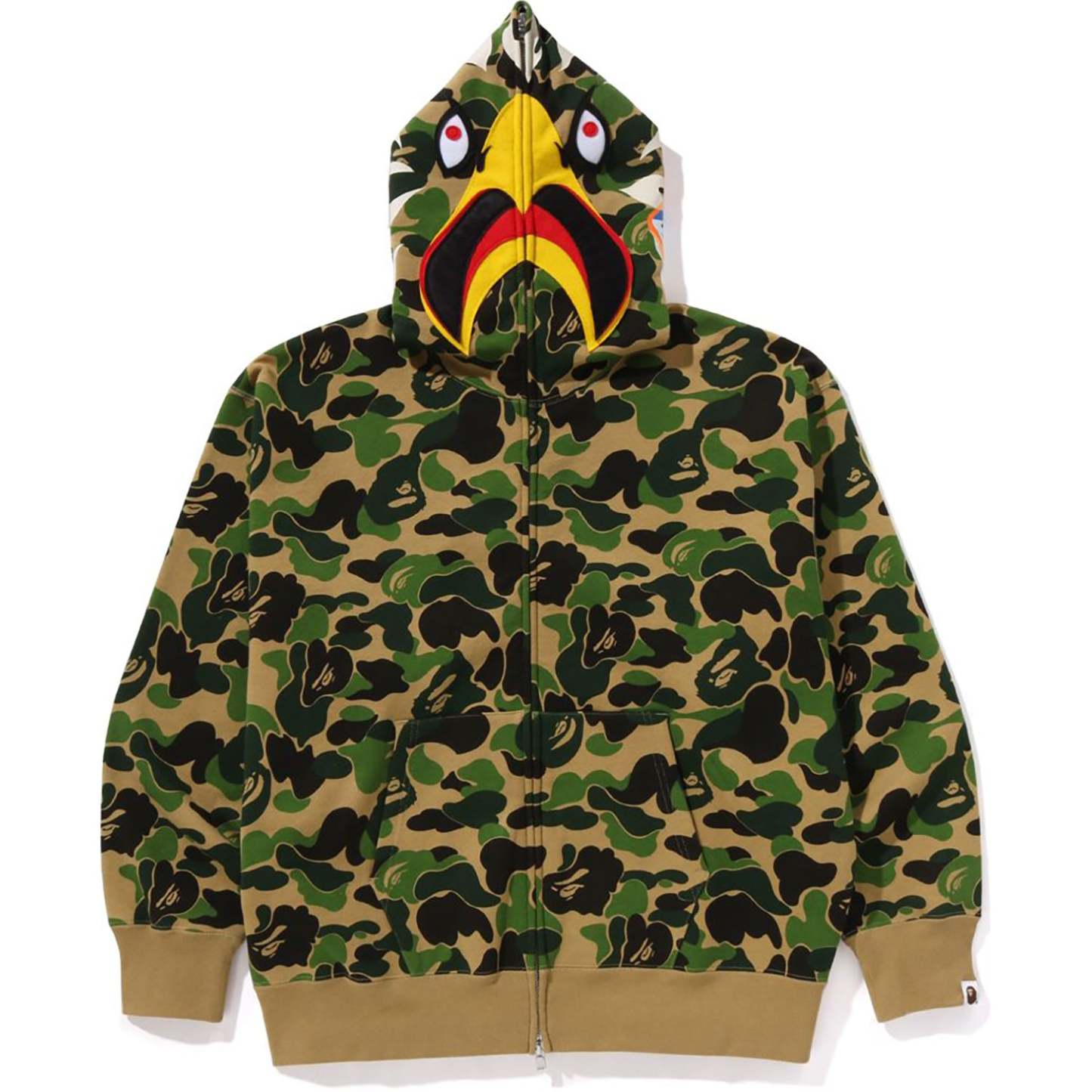 BAPE X READYMADE ABC CAMO EAGLE RELAXED FIT FULL ZIP HOODIE MENS-IYAMIUIO
