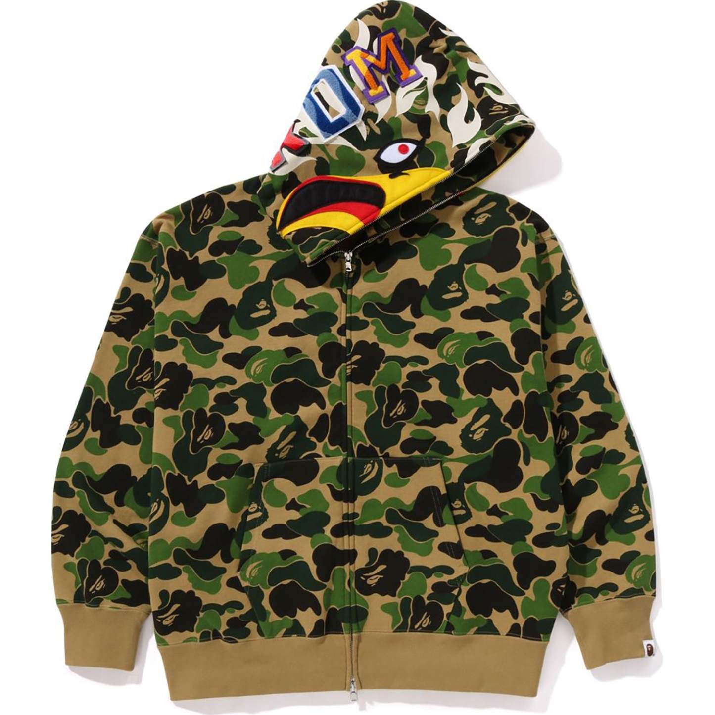 BAPE X READYMADE ABC CAMO EAGLE RELAXED FIT FULL ZIP HOODIE MENS-IYAMIUIO