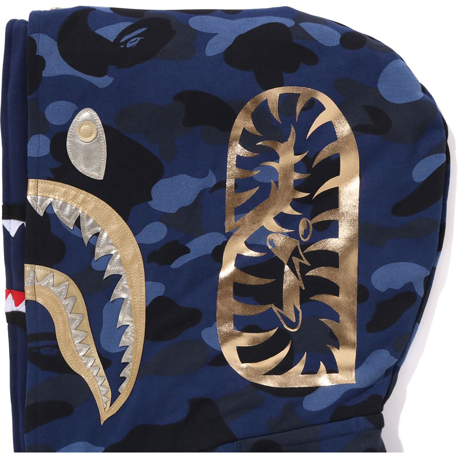 COLOR CAMO DOUBLE SHARK FULL ZIP HOODIE MENS-IYAMIUIO