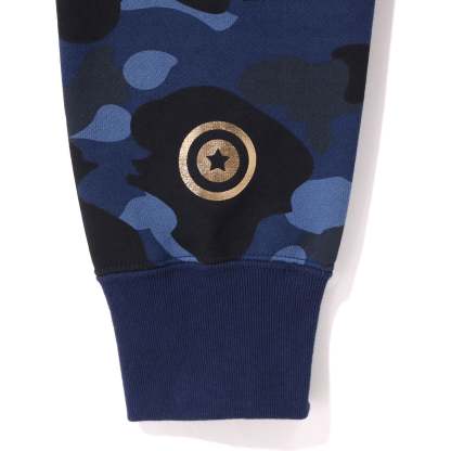 COLOR CAMO DOUBLE SHARK FULL ZIP HOODIE MENS-IYAMIUIO