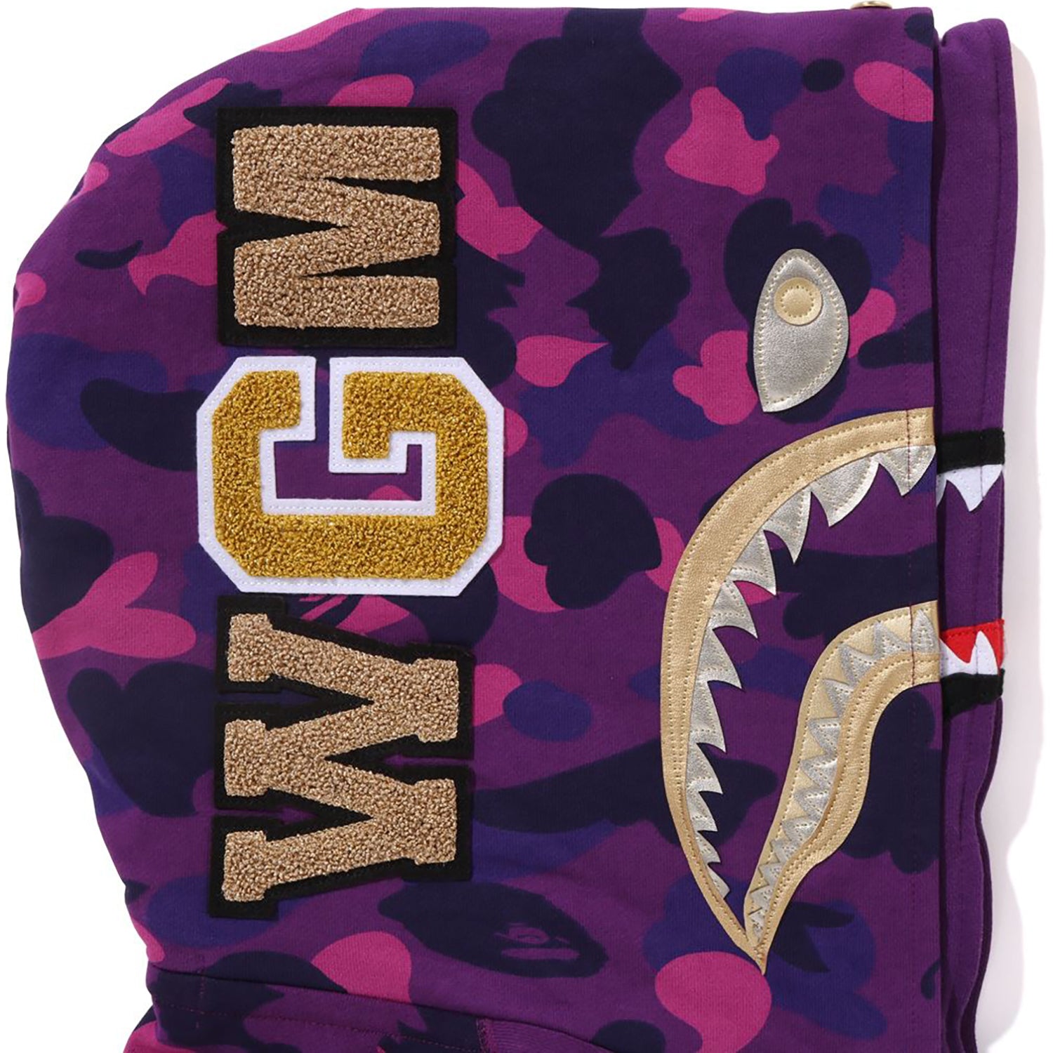COLOR CAMO DOUBLE SHARK FULL ZIP HOODIE MENS-IYAMIUIO