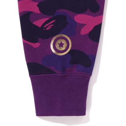 COLOR CAMO DOUBLE SHARK FULL ZIP HOODIE MENS-IYAMIUIO