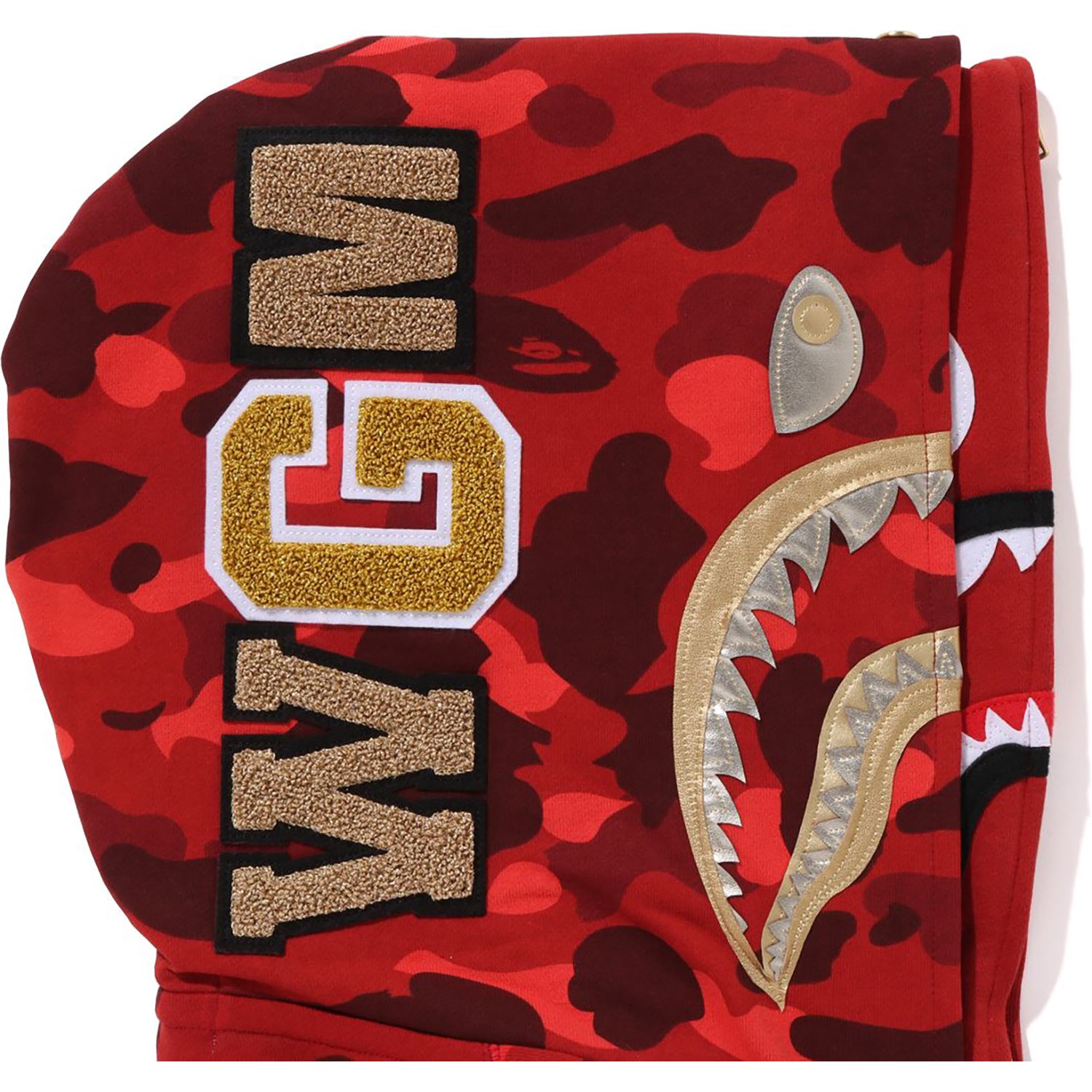 COLOR CAMO DOUBLE SHARK FULL ZIP HOODIE MENS-IYAMIUIO