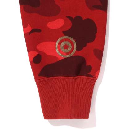 COLOR CAMO DOUBLE SHARK FULL ZIP HOODIE MENS-IYAMIUIO