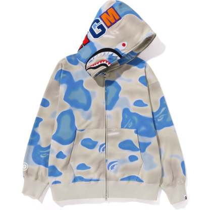 LIQUID CAMO SHARK RELAXED FIT FULL ZIP HOODIE MENS-IYAMIUIO