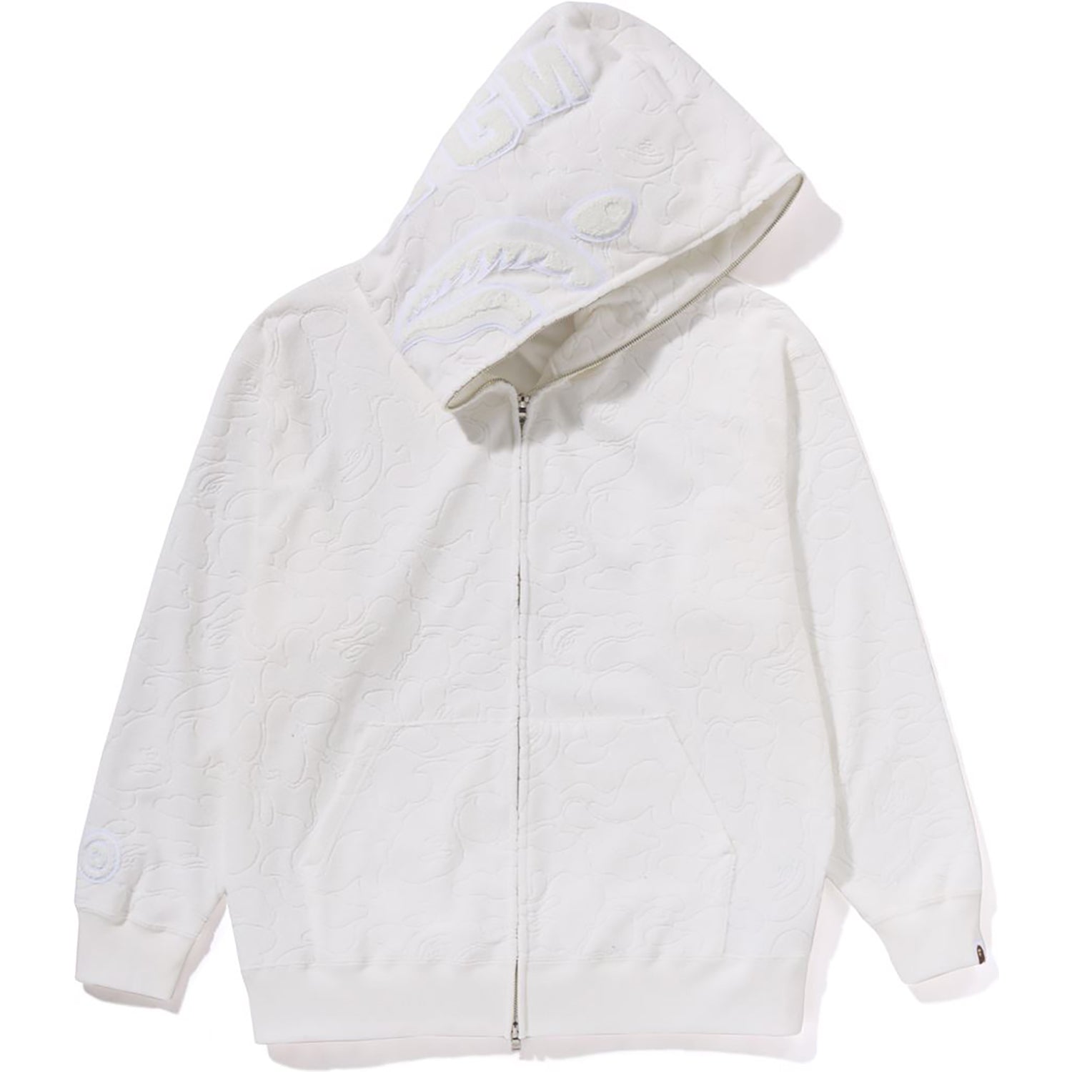 LINE CAMO TERRY TOWEL SHARK ZIP HOODIE MENS-IYAMIUIO