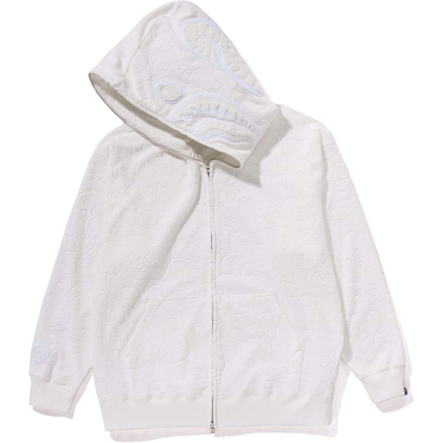 LINE CAMO TERRY TOWEL SHARK ZIP HOODIE MENS-IYAMIUIO