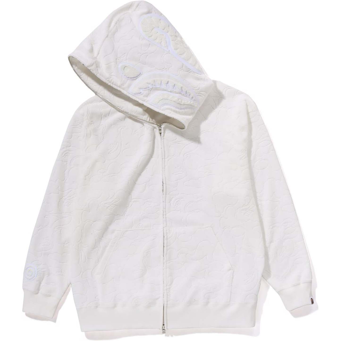 LINE CAMO TERRY TOWEL SHARK ZIP HOODIE MENS-IYAMIUIO