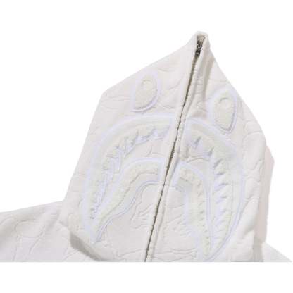 LINE CAMO TERRY TOWEL SHARK ZIP HOODIE MENS-IYAMIUIO