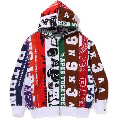 FANS SCARF FULL ZIP HOODIE MENS-IYAMIUIO