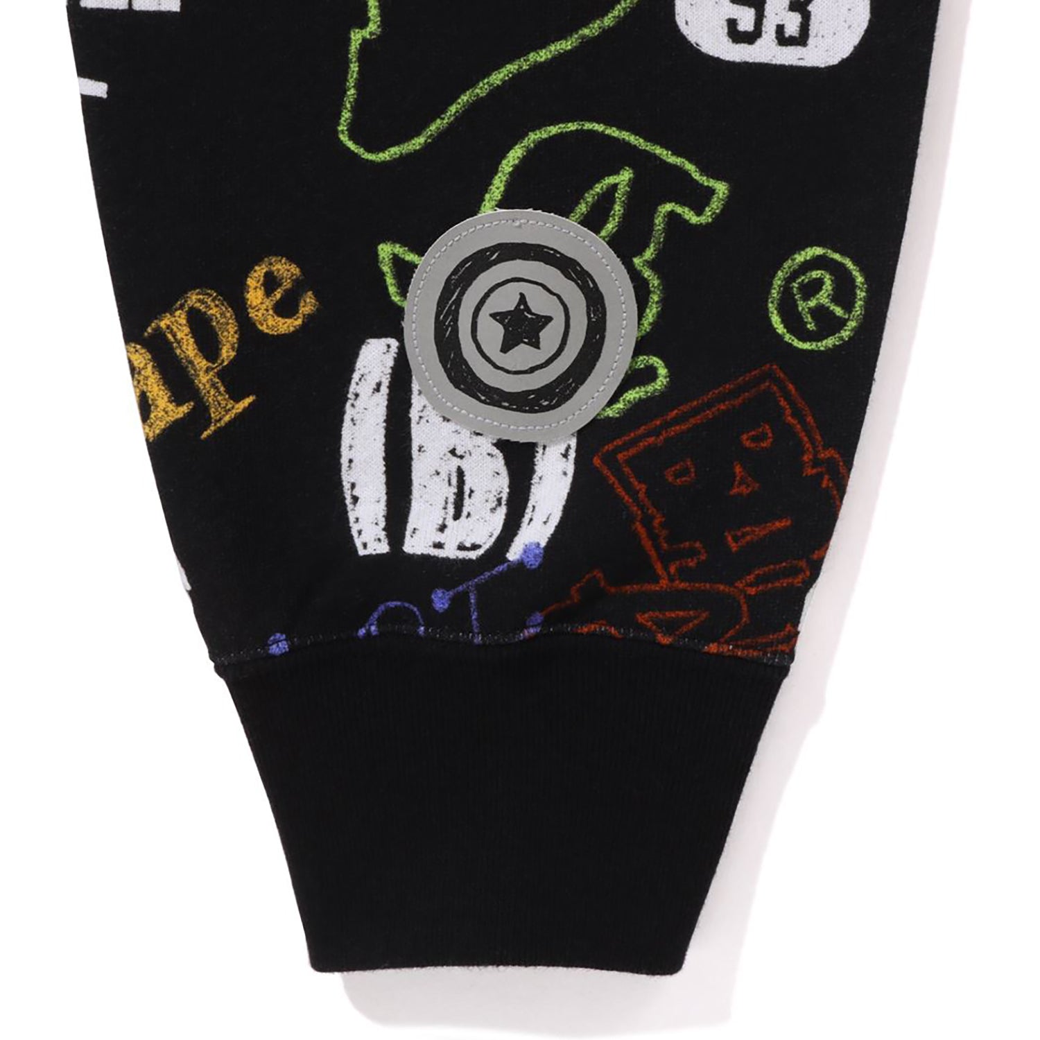 HAND DRAW PATTERN SHARK ZIP HOODIE MENS-IYAMIUIO