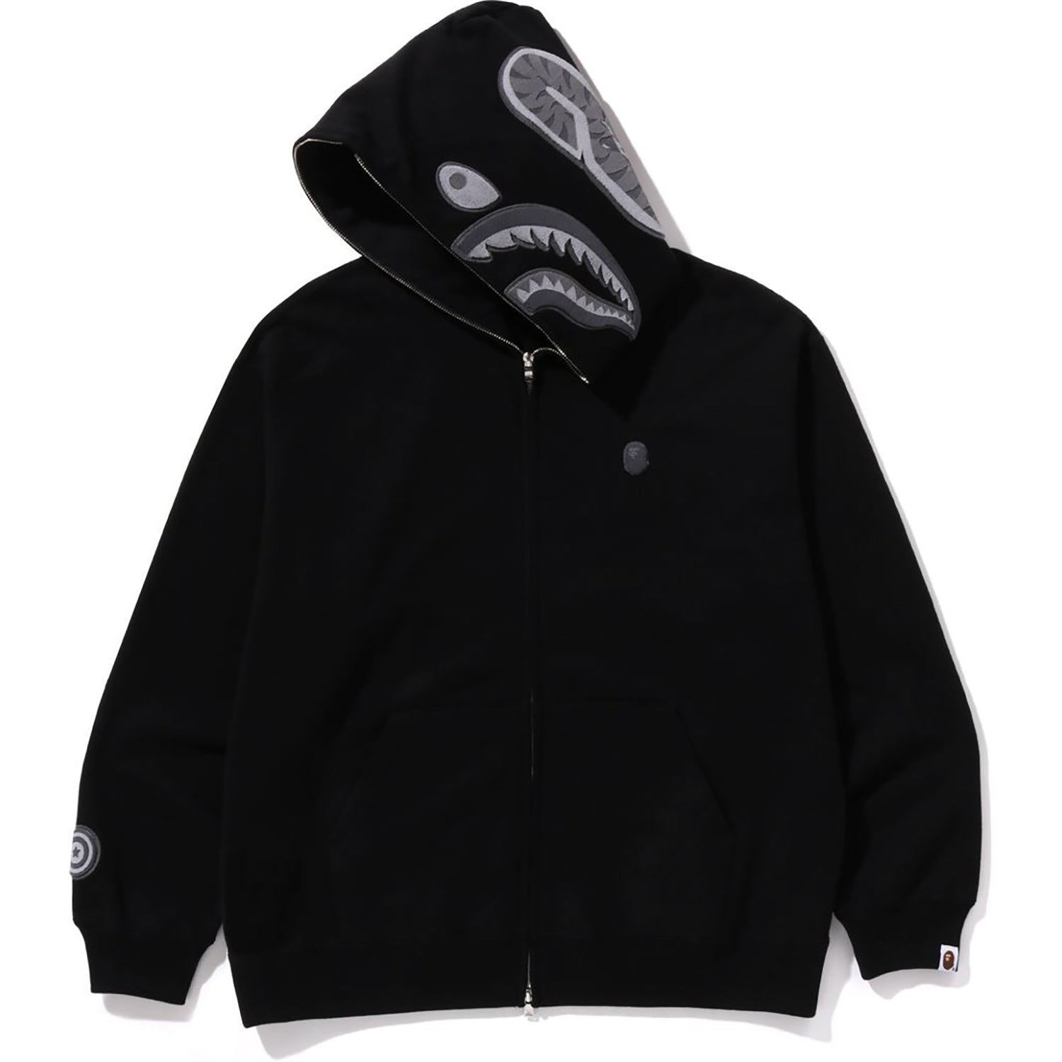 APE HEAD ONE POINT SHARK ZIP HOODIE MENS-IYAMIUIO