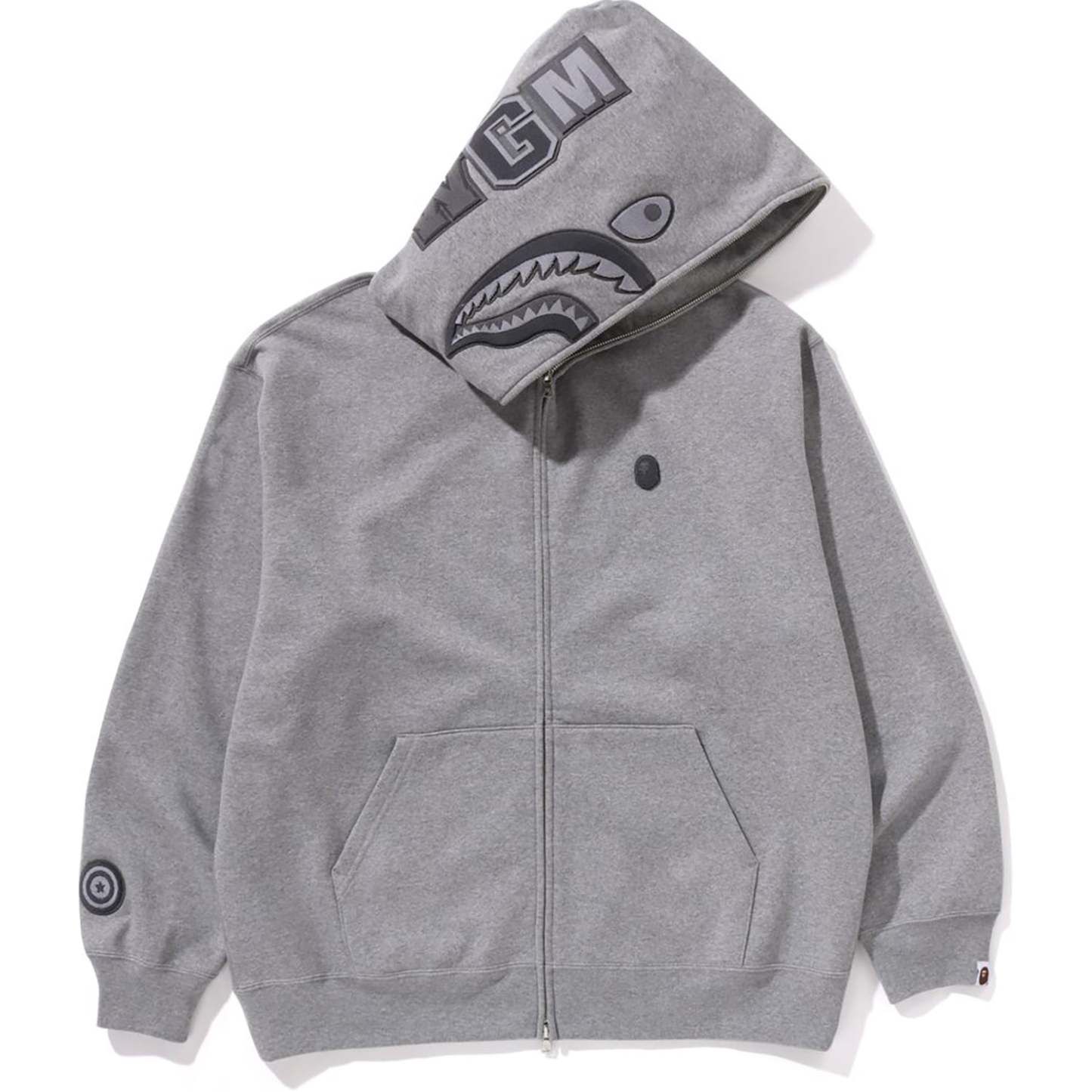 APE HEAD ONE POINT SHARK ZIP HOODIE MENS-IYAMIUIO