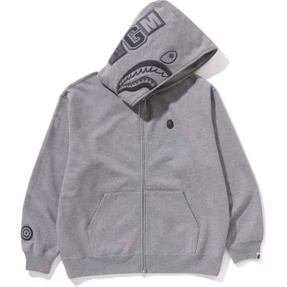 APE HEAD ONE POINT SHARK ZIP HOODIE MENS-IYAMIUIO