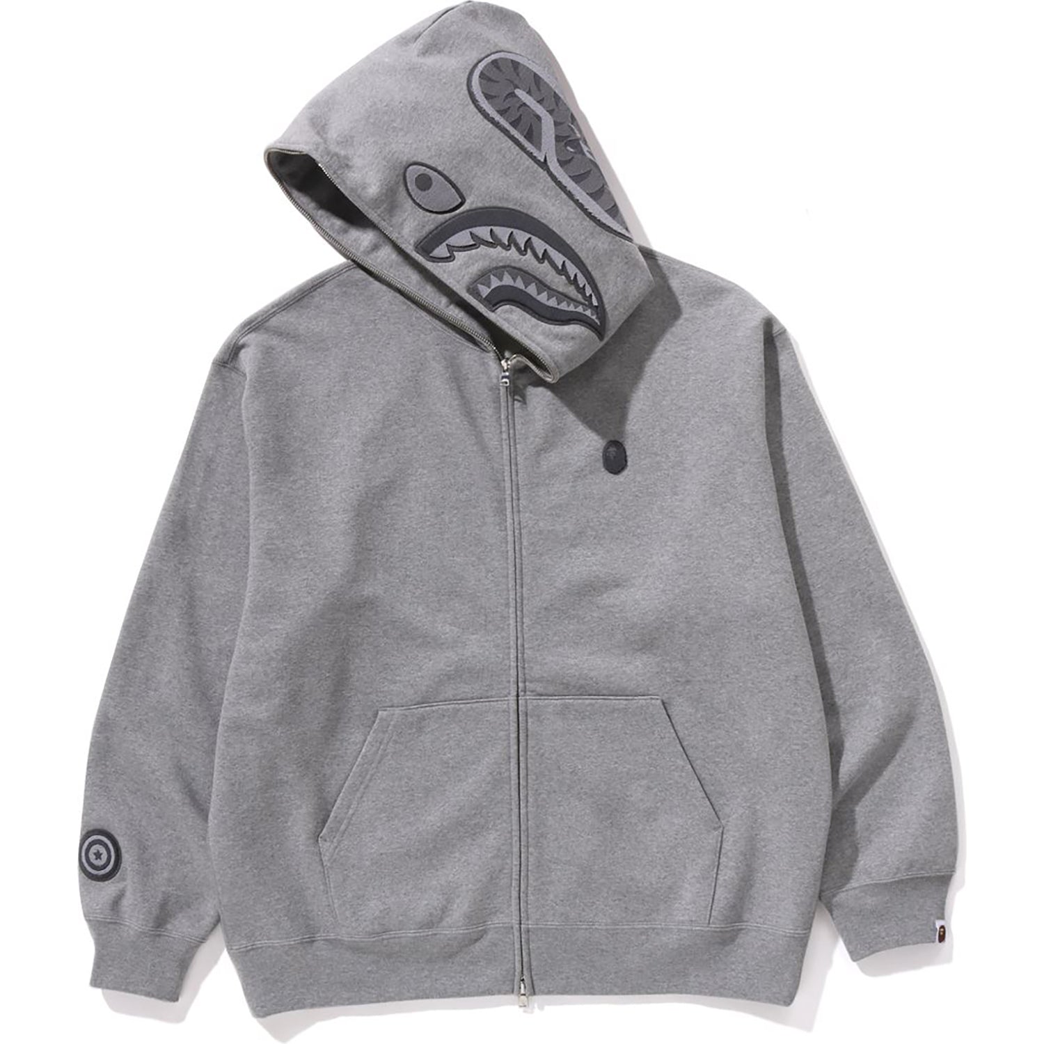 APE HEAD ONE POINT SHARK ZIP HOODIE MENS-IYAMIUIO