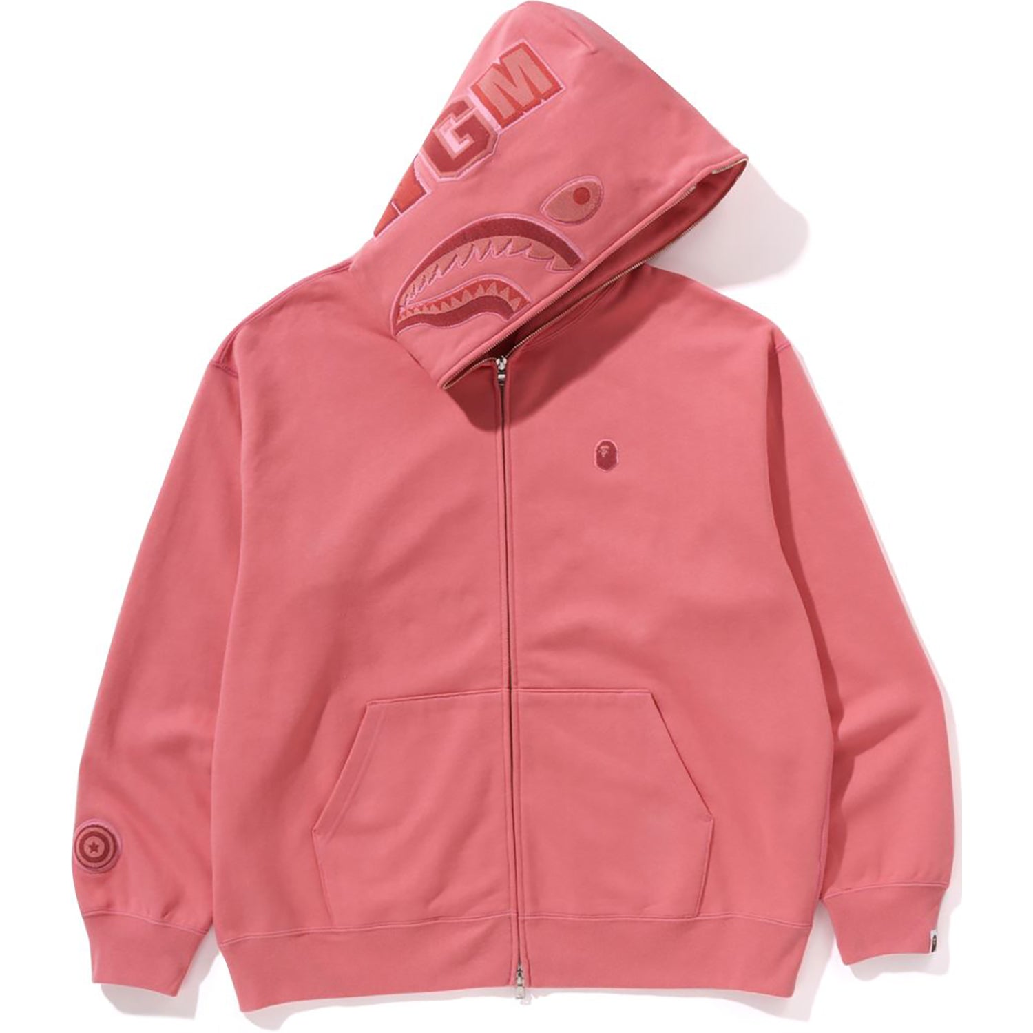 APE HEAD ONE POINT SHARK ZIP HOODIE MENS-IYAMIUIO