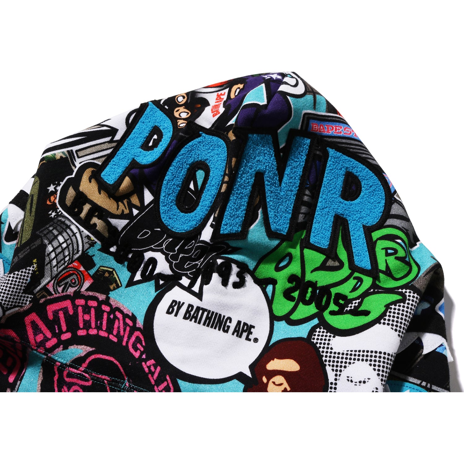 COMIC ART SHARK ZIP HOODIE MENS-IYAMIUIO