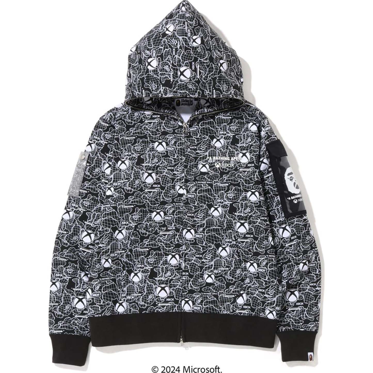 BAPE X XBOX CAMO FULL ZIP HOODIE MENS-IYAMIUIO