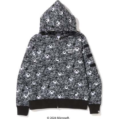 BAPE X XBOX CAMO FULL ZIP HOODIE MENS-IYAMIUIO