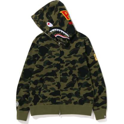 1ST CAMO 2ND SHARK FULL ZIP HOODIE MENS-IYAMIUIO
