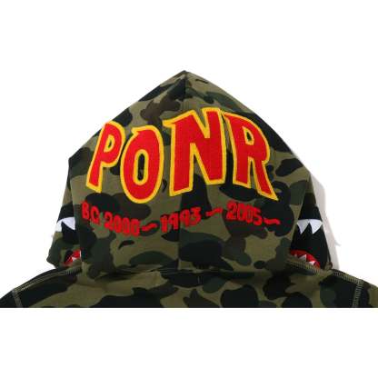 1ST CAMO 2ND SHARK FULL ZIP HOODIE MENS-IYAMIUIO