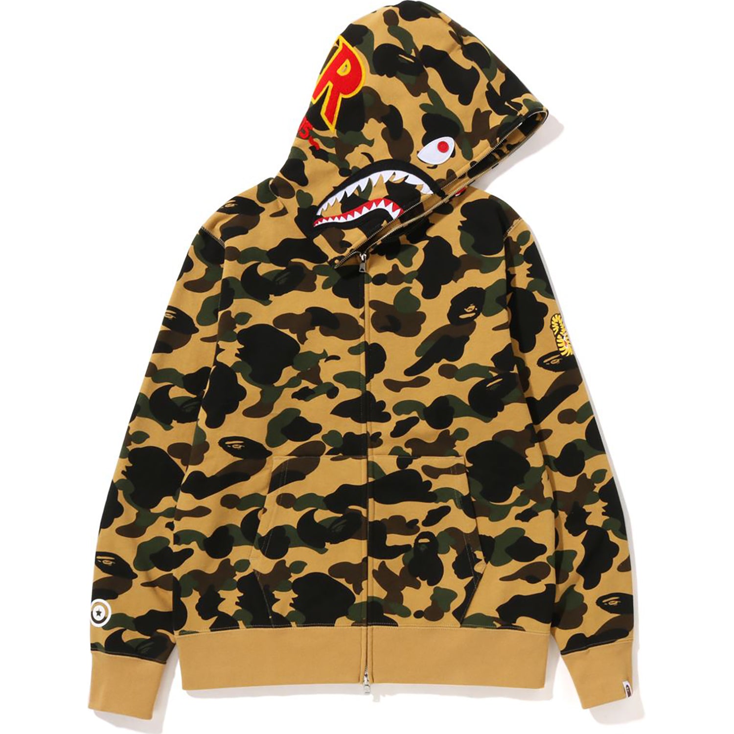 1ST CAMO 2ND SHARK FULL ZIP HOODIE MENS-IYAMIUIO