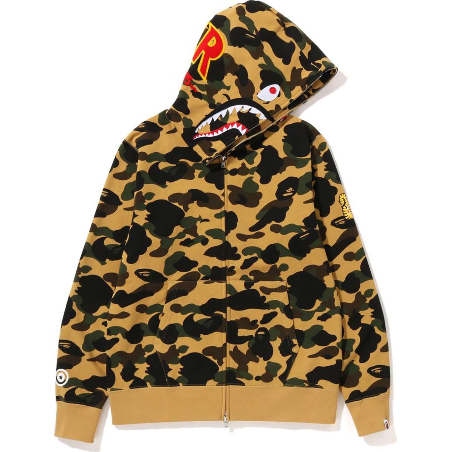 1ST CAMO 2ND SHARK FULL ZIP HOODIE MENS-IYAMIUIO