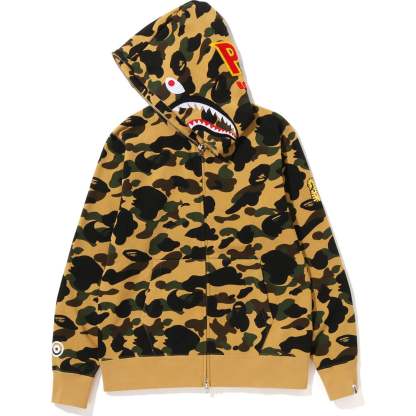 1ST CAMO 2ND SHARK FULL ZIP HOODIE MENS-IYAMIUIO