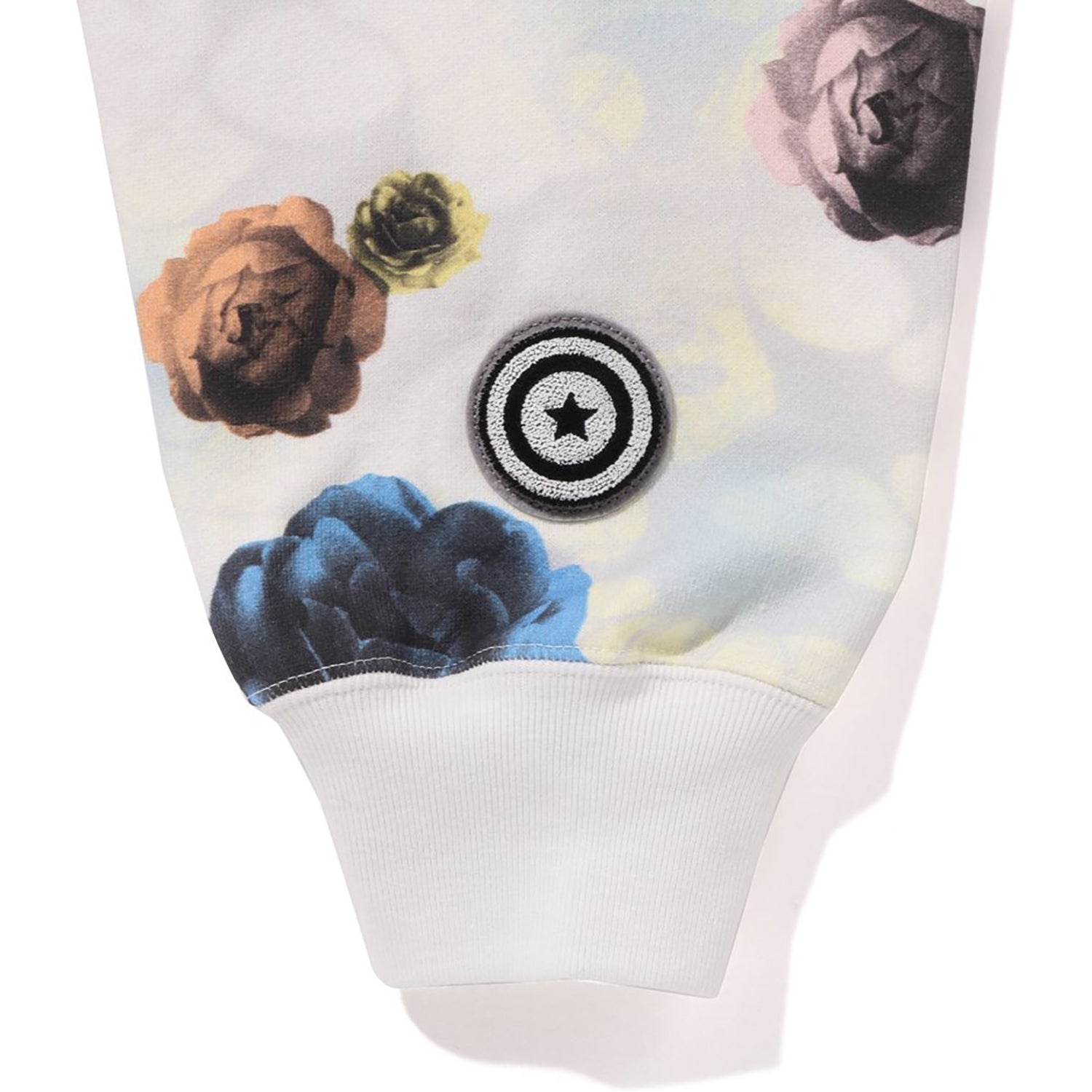 FLORAL CAMO SHARK RELAXED FIT FULL ZIP HOODIE MENS-IYAMIUIO