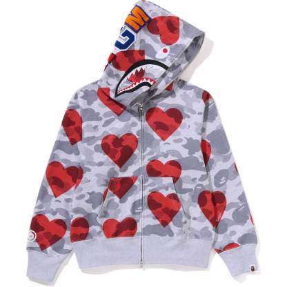 I LOVE BAPE SHARK FULL ZIP HOODIE LADIES-IYAMIUIO