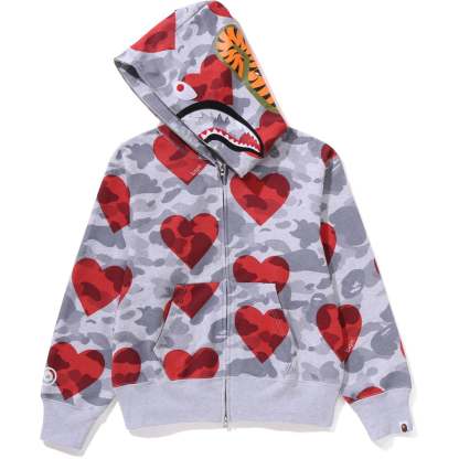 I LOVE BAPE SHARK FULL ZIP HOODIE LADIES-IYAMIUIO