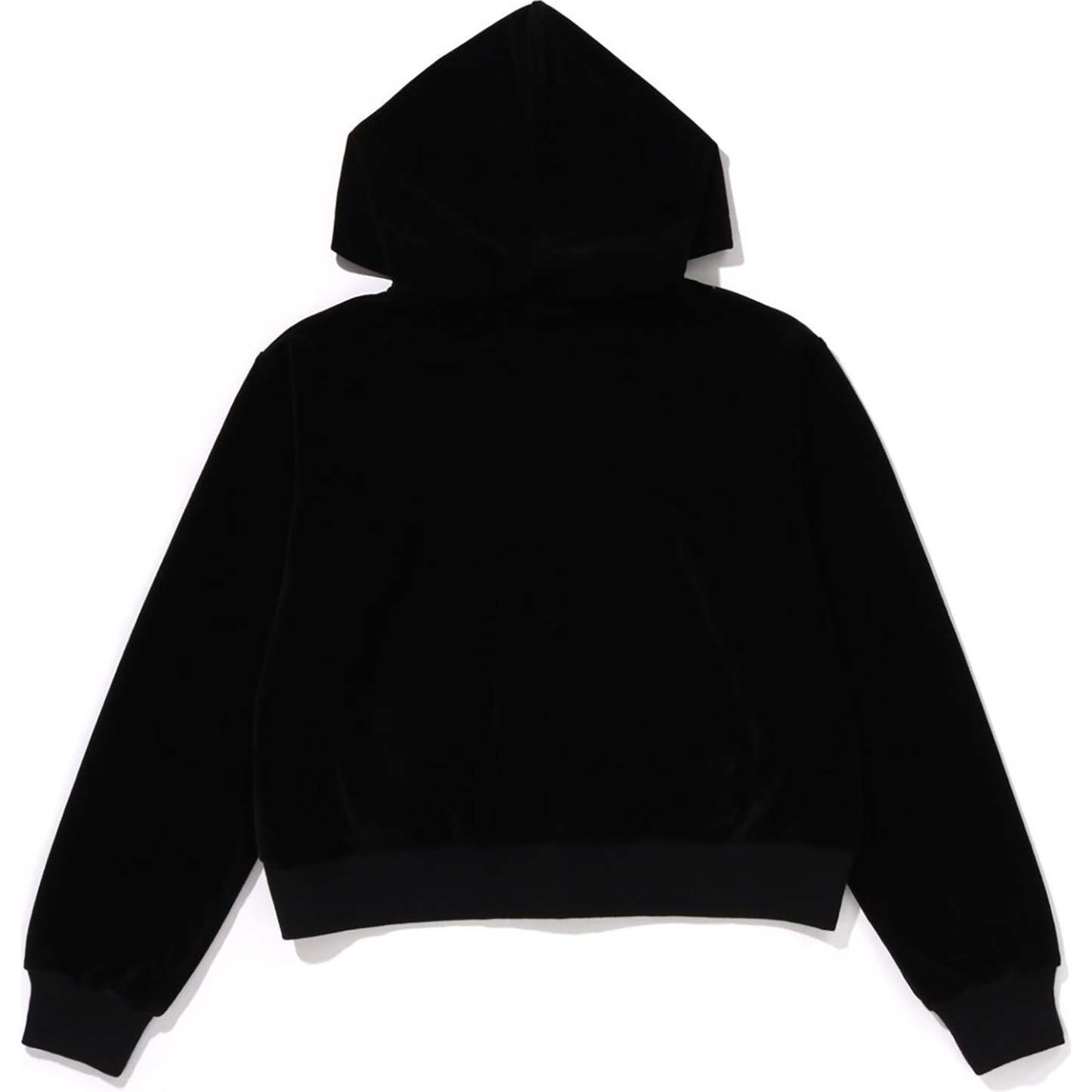 CRYSTAL STONE APE HEAD VELOUR ZIP HOODIE LADIES-IYAMIUIO
