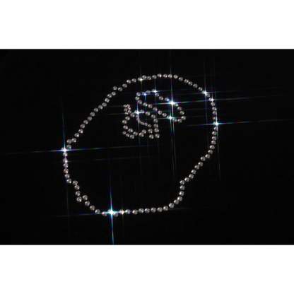 CRYSTAL STONE APE HEAD VELOUR ZIP HOODIE LADIES-IYAMIUIO