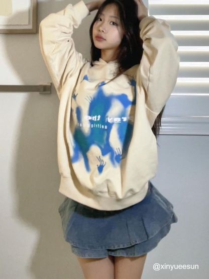 Aelfric Eden Abstraction Shadow Print Hoodie-IYAMIUIO