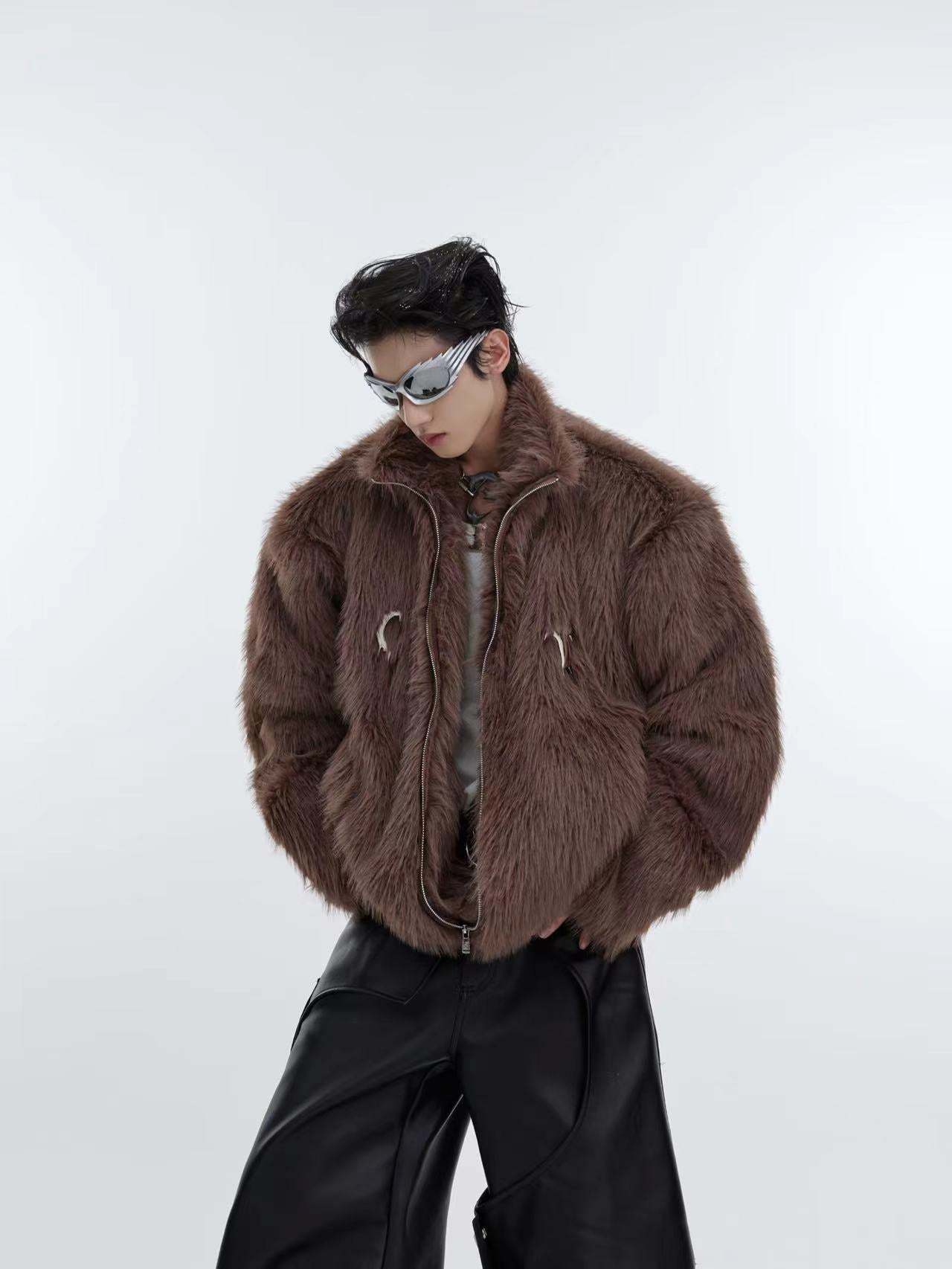 【23s November.】Plush Thickened Metal Design Jacket