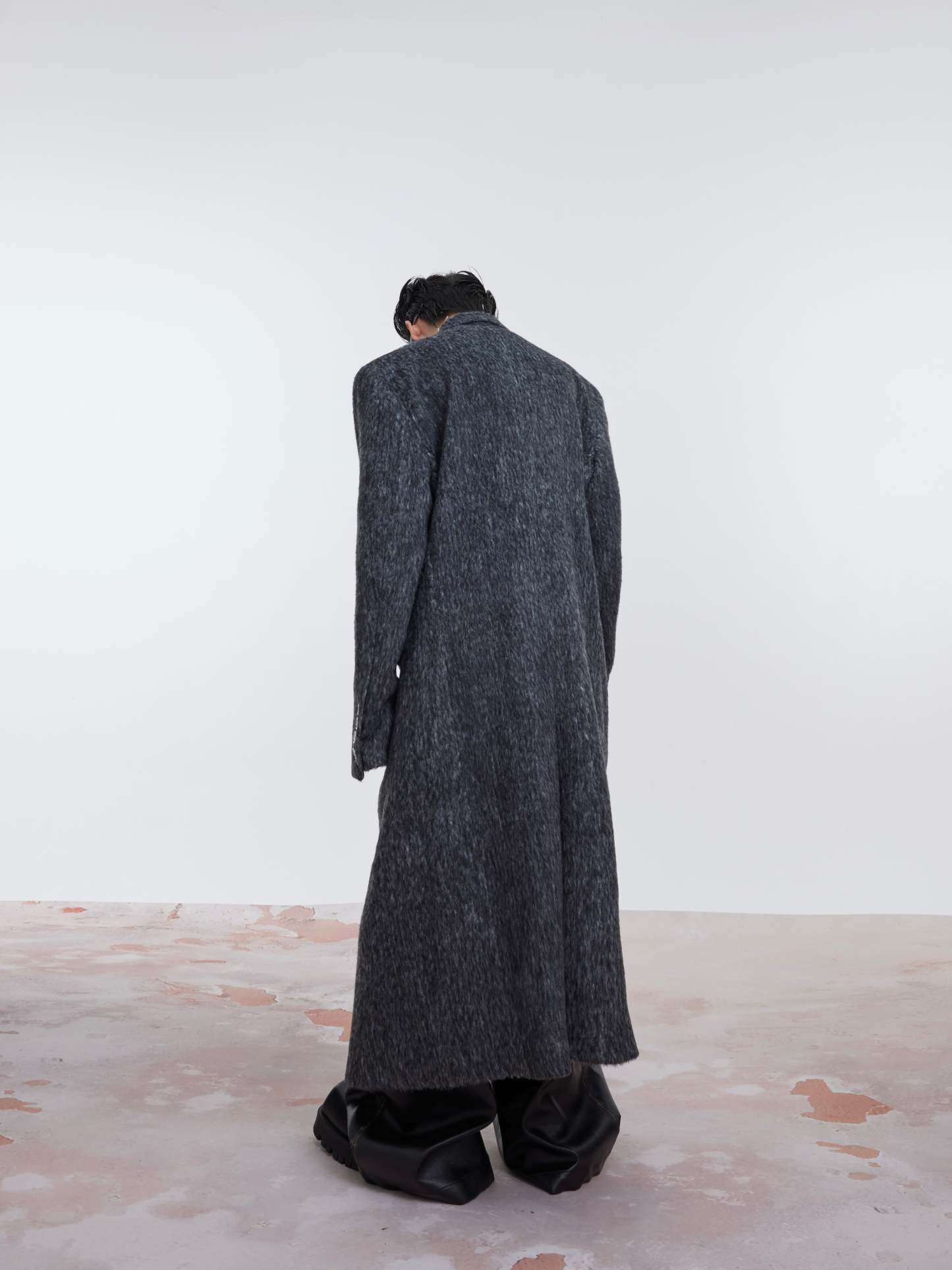 【23s October.】Oversized Shoulder-padded Wool Coat-IYAMIUIO
